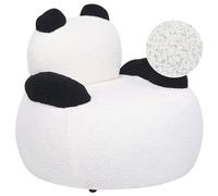 Beliani Kids Armchair Panda Viby Boucle White