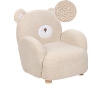 Beliani Kids Armchair Teddy Bear Boo Boucle Beige
