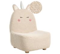 Beliani Kids Armchair Unicorn Lulea Boucle Light Beige