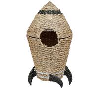 Beliani Kids Basket Rocket PAArl Seagrass Natural
