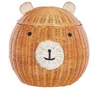 Beliani Kids Basket Teddy Bear Himba Rattan Natural