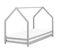 Kids Bed House Pine Wood APPY 90 x 200 cm (EU Single) Grey