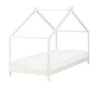 Beliani Kids Bed House Pine Wood Orlu 90 X 200 Cm (Eu Single) White