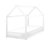 Kids Bed House Pine Wood TOSSE 90 x 200 cm (EU Single) White