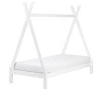 Kids Bed Teepee Pine Wood DEVAY 90 x 200 cm (EU Single) White