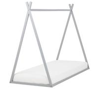 Beliani Wooden Kids House Bed Eu Single Size Grey Saurat, Grey