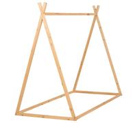 Kids Bed Teepee Pine Wood SAURAT 90 x 200 cm (EU Single) Light Brown