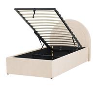 Beliani Kids Ottoman Bed Anet Velvet Beige 90 X 200 Cm (Eu Single)