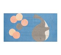 Beliani Kids Rug Balabang Blue 80 X 150 Cm Cotton