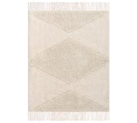 Beliani Kids Rug Khonoma Light Beige 140 X 200 Cm Cotton
