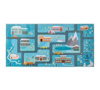 Beliani Kids Rug Carpet City Town Theme Car Mat Playroom Fabric 80 x 150 cm Kigi