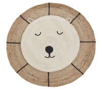 Beliani Kids Rug Kovu Beige 120 Cm Jute