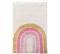 Beliani Kids Rug Tatarli Pink 140 X 200 Cm Cotton