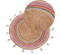 Beliani Kids Rug Zanavi Multicolour 120 Cm Jute