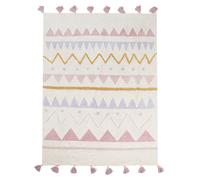 Beliani Kids Rug Zaysan Pink 140 X 200 Cm Cotton