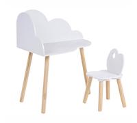 Beliani Kids Table And Chair Set Cloudy White