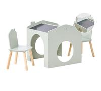 Beliani Kids Table with Chairs QUILPIE Light Green, Green