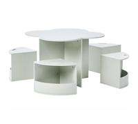 Beliani Kids Table With Chairs Tiboo Light Green