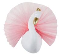 Beliani Kids Wall Decor Swan Odetta Cotton 32 Cm White