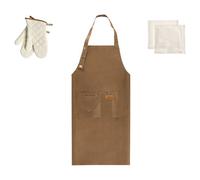 Beliani Kitchen Textiles Set Daucus Brown