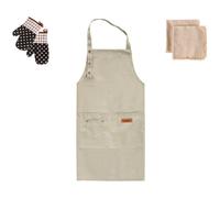 Beliani Kitchen Textiles Set Pisum Beige