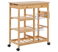 Kitchen Trolley MORINO Bamboo Light Brown