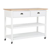 Kitchen Trolley NAVARINO Wood White