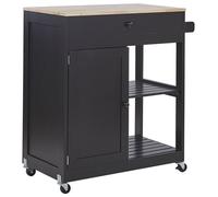 Beliani Kitchen Trolley Trapani Black