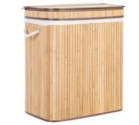 Beliani Laundry Basket Kalthota Bamboo Light Brown 100 L