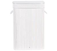 Beliani Laundry Basket Kalutara Bamboo White 72 L