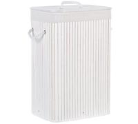 Laundry Basket KOMARI Bamboo White 72 L