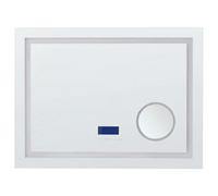 Beliani Led Bathroom Mirror Thaix 80 Cm 60 Cm Silver