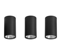 Beliani LED Ceiling Lamp BARCALA Metal Black, Black