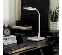 Beliani Led Desk Lamp White With Adjustable Arm, Touch Dimmer And Colour Temperature Control