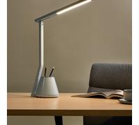 Beliani Led Desk Lamp With Pen Holder, 3 Cct Dimmer, Light Blue - Compact Office Lighting