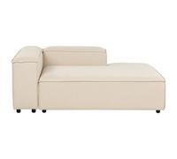 Beliani Left-Hand Chaise Lounge ARDAL Fabric Beige, Cream