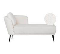 Beliani Left-Hand Chaise Longue Artheze Boucle Off-White