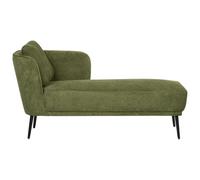 Beliani Left-Hand Chaise Longue Artheze Fabric Dark Green