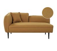 Beliani Left-Hand Chaise Longue Chevannes Boucle Mustard