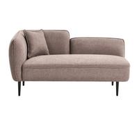 Beliani Left-Hand Chaise Longue Chevannes Fabric Brown