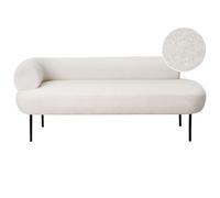 Beliani Left-Hand Chaise Longue Mirmande Boucle Off-White