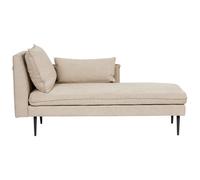 Beliani Left-Hand Chaise Longue Yerres Fabric Beige