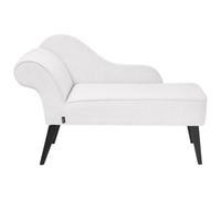 Beliani Left-Hand Chaise Lounge Biarritz Fabric White