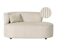 Beliani Left-Hand Chaise Lounge Vanvey Corduroy Light Beige