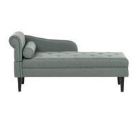 Beliani Left-Hand Chaise Lounge YVOIRE Fabric Green, Green