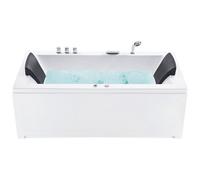 Corner Hot Tub with LED VARADERO Left Hand 1830 x 900 mm White