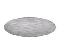 Beliani Light Grey Round Viscose Rug 140Cm - Hand-Tufted Low Pile, Soft Modern Area Rug