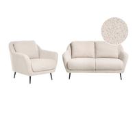 Beliani Living Room Set 3 Seater Eiby Boucle Beige