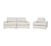 Living Room Set 4 Seater ALLA Fabric Light Beige