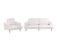 Beliani Living Room Set 4 Seater Kildal Fabric Light Beige